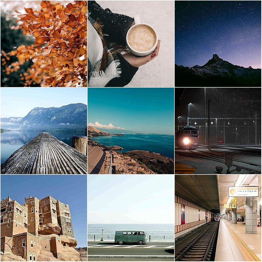 Instagram grid 3x3 template
